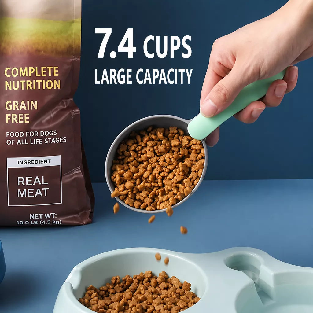 Pet Food Measuring Scoop with Bag Clip