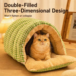 Semi-Enclosed Pet Bed with Removable Washable Cover