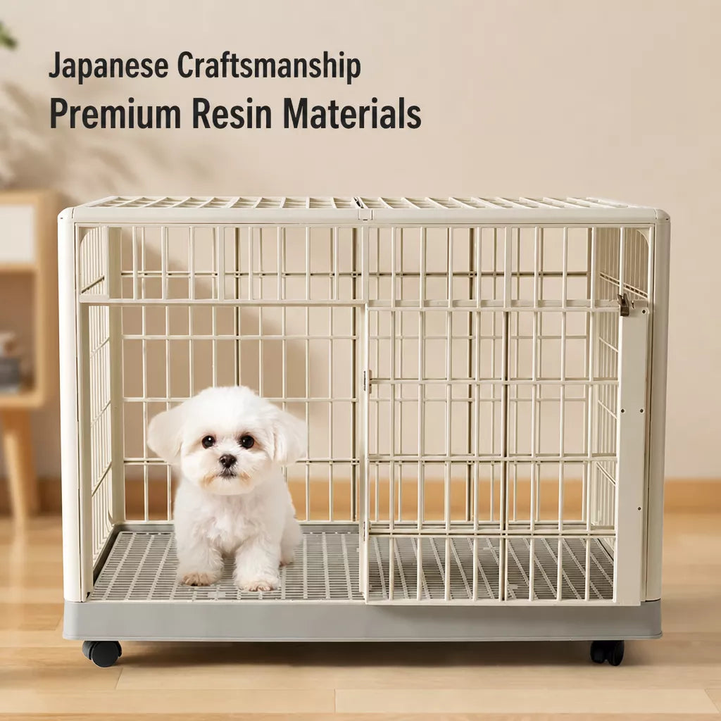 Indoor Resin Pet Crate for Small to Medium Dogs