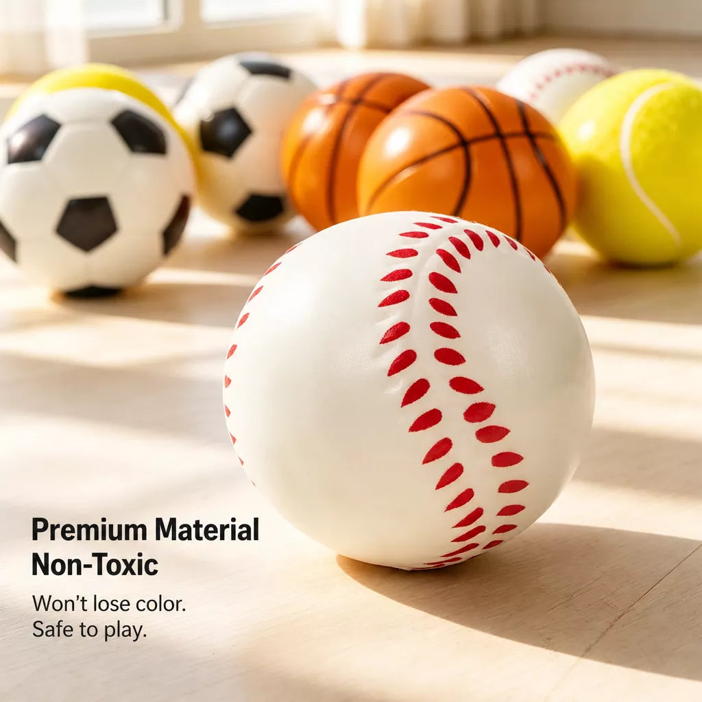 Cat Sports Ball Toys, 6 cm Latex Balls for Playtime