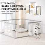 Indoor Dog Playpen with Double Doors, 23.6-Inch High