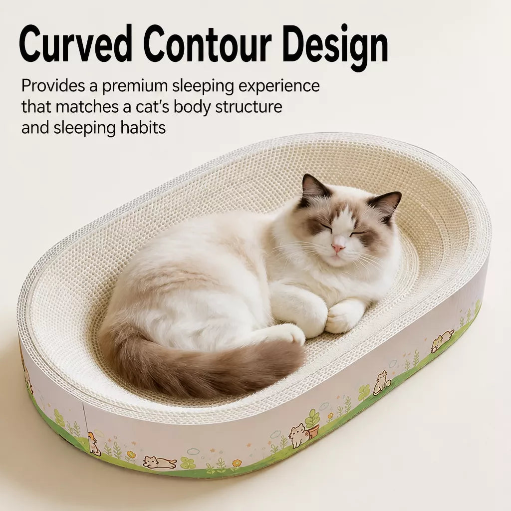 Oval Cat Scratcher Lounge Bed