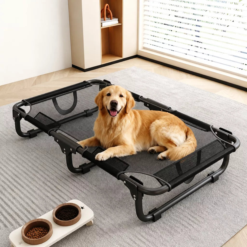 Elevated Folding Dog Cot with Breathable Mesh