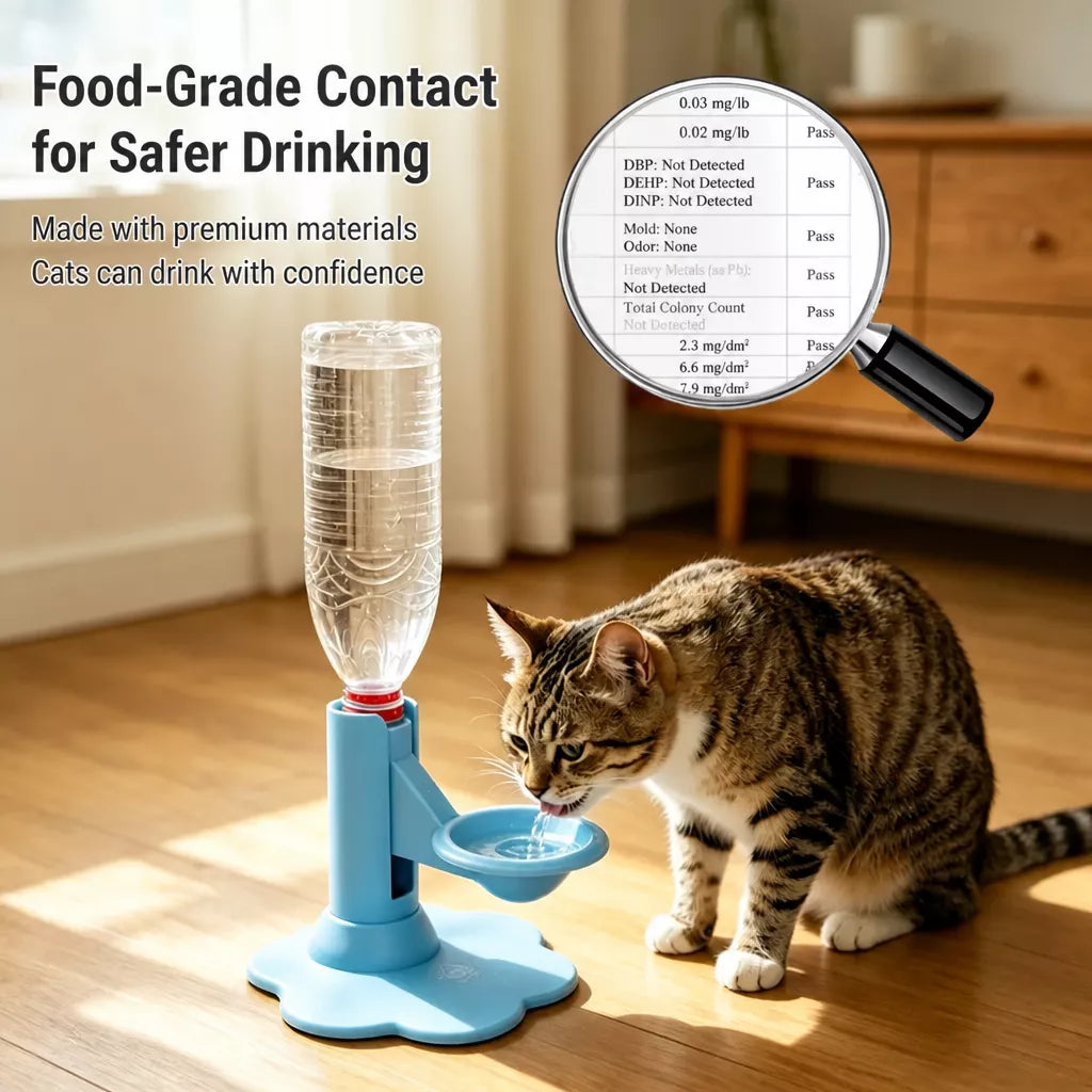 Adjustable Plastic Cat Water Dispenser