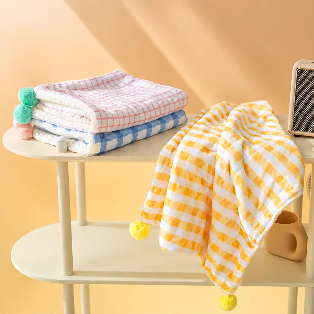 Cotton-Linen Pet Blanket Mat for Cats and Dogs