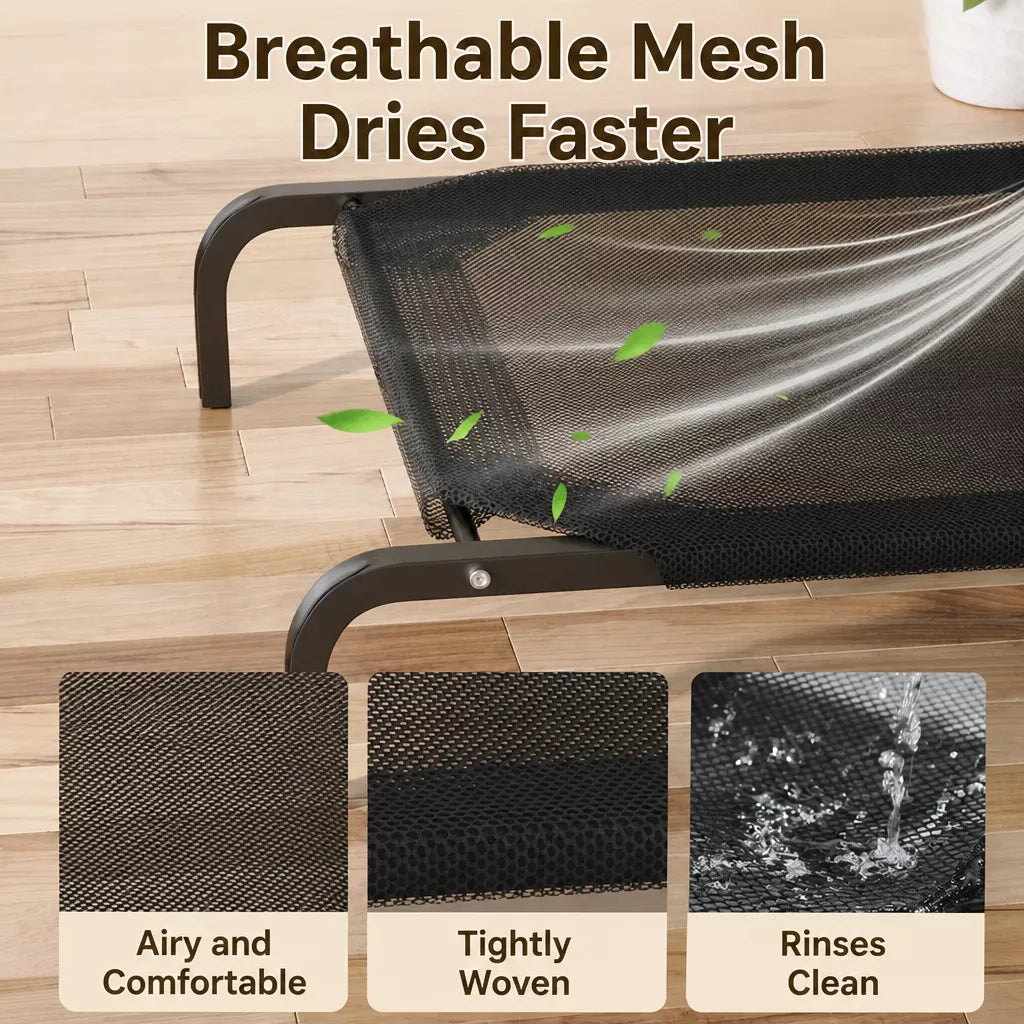 Elevated Dog Cot Bed with Removable Cover