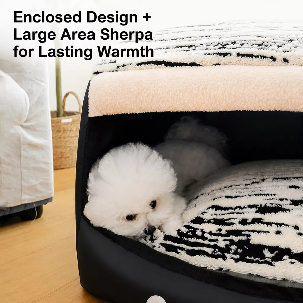 Covered Dog Bed Tent with Removable Washable Cushion