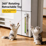 Automatic Wall-Mounted Cat Teaser Toy with Interactive Rope