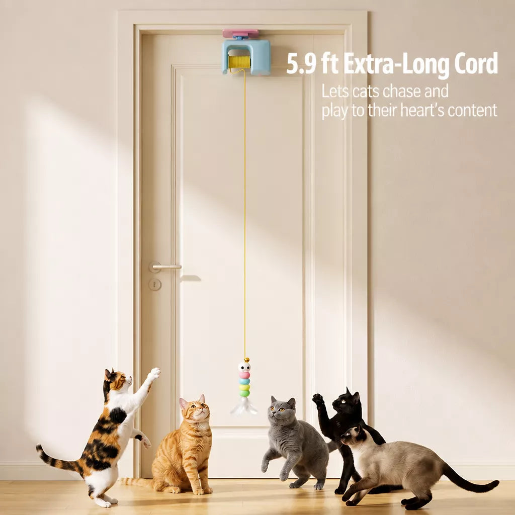 Automatic Cat Yoyo Teaser Toy with Door-Hanging Design