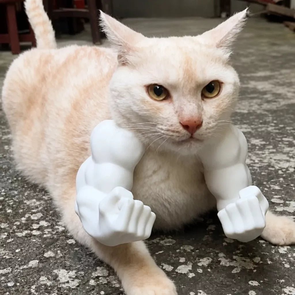 3D-Printed Muscular Arm Pet Neck Accessory