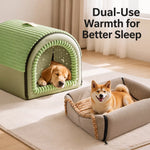 Enclosed Dog & Cat Bed House for Cozy Rest