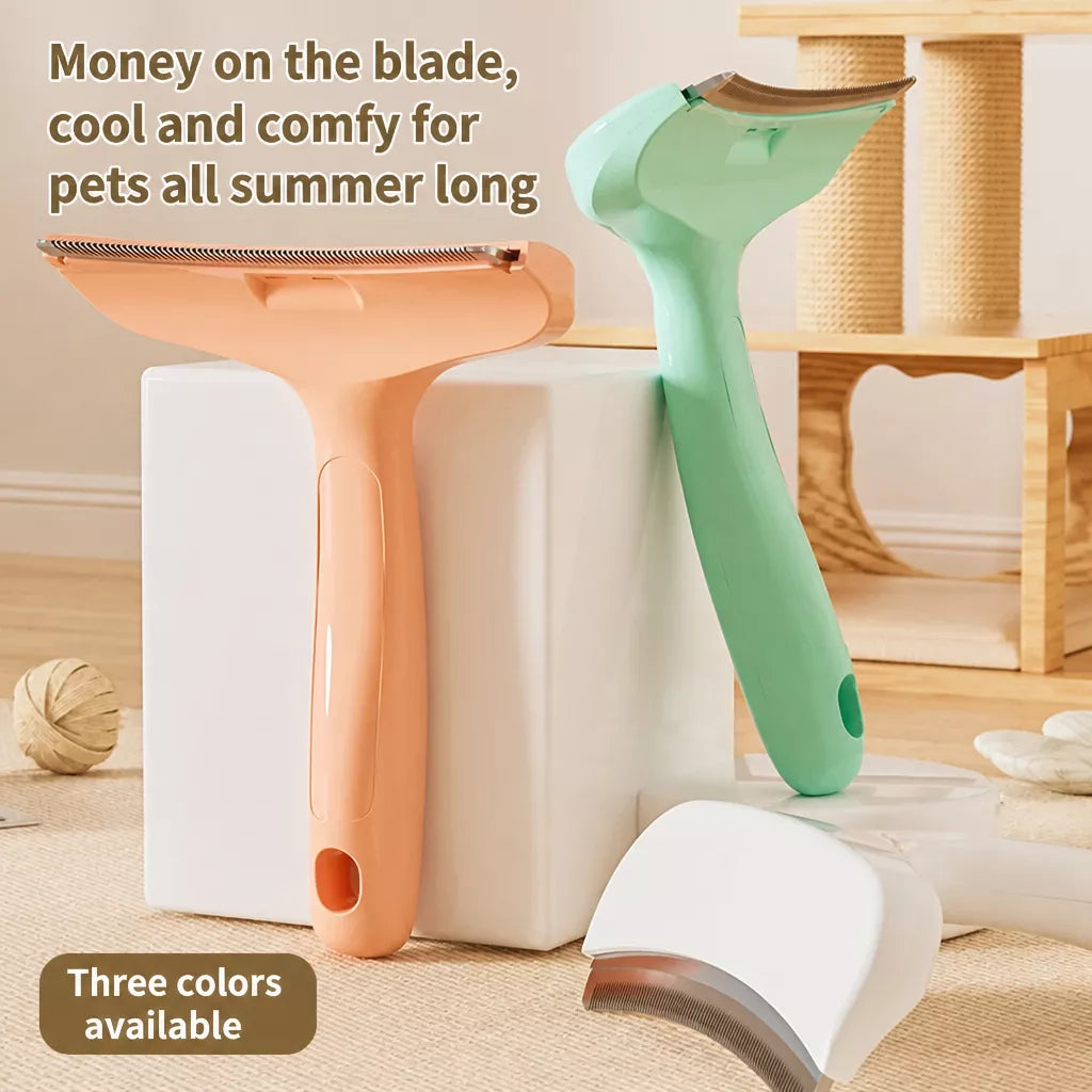 Curved Stainless Steel Pet Thinning Comb