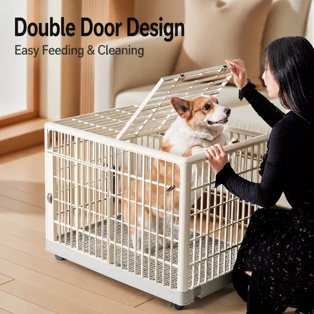 Indoor Resin Pet Crate for Small to Medium Dogs