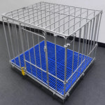 Large Galvanized Steel Dog Kennel for Indoor & Outdoor Use