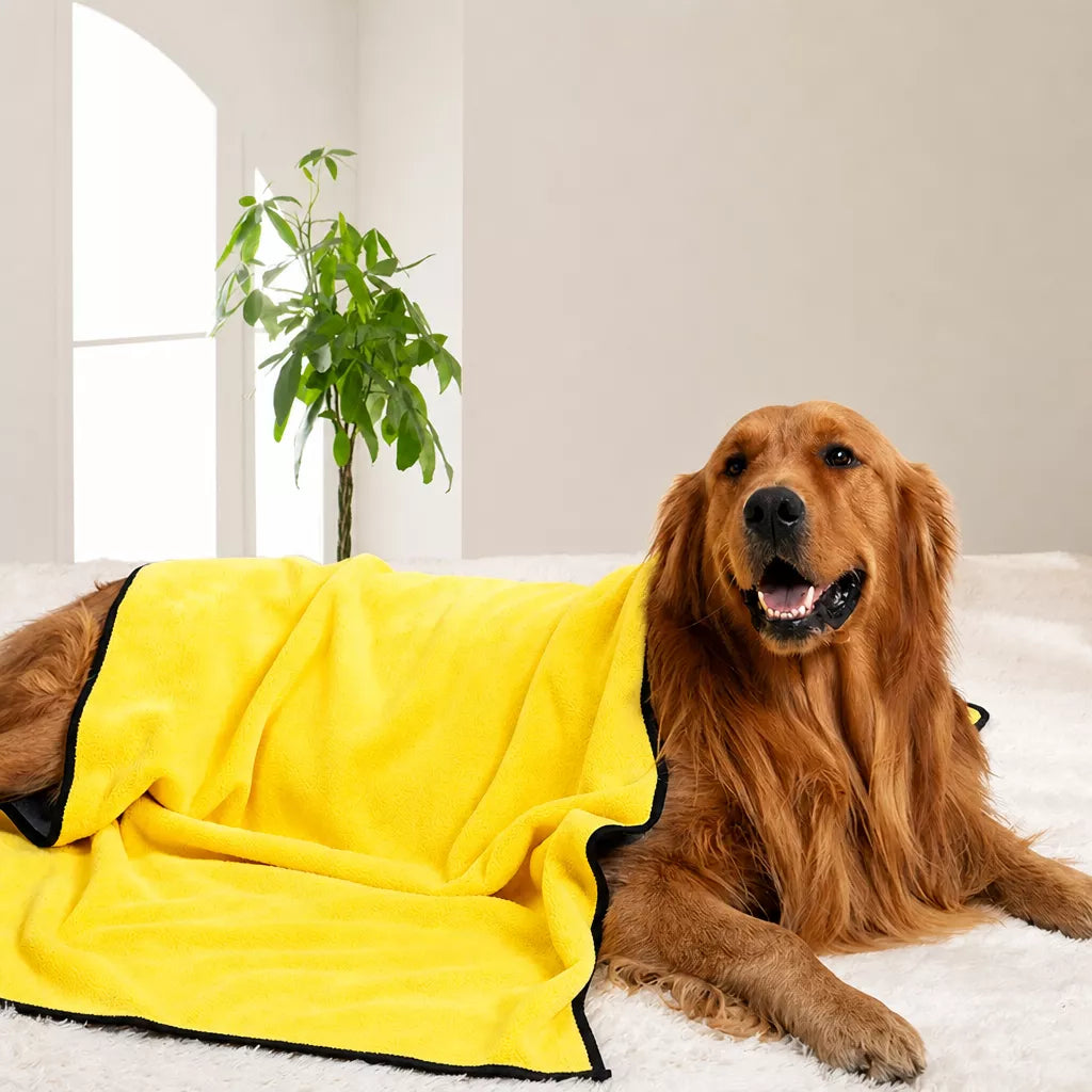 Absorbent Quick-Dry Pet Bath Towel for Dogs and Cats