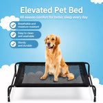 Elevated Dog Bed with Nylon Cot and Stainless Steel Frame