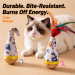 Wobble Cat Toy with Feather