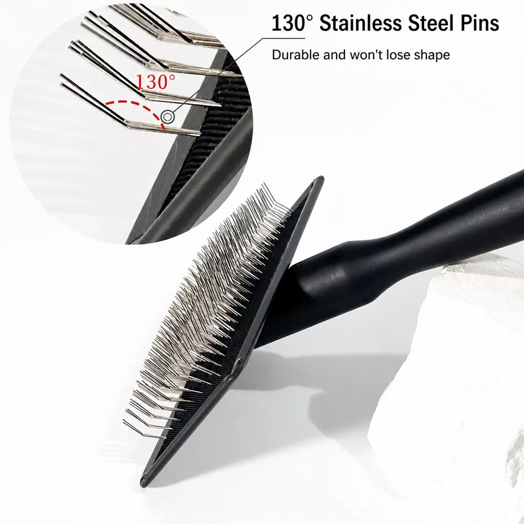 Pet Slicker Brush for Cats and Dogs – Long-Hair Grooming Tool