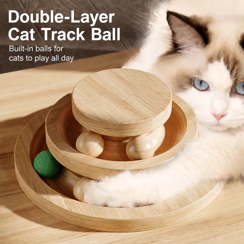 Space Pod Cat Tree with Scratching Post and Play Wheel