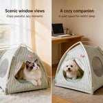 Indoor Cat & Dog Tent Bed with Removable, Washable Cushion