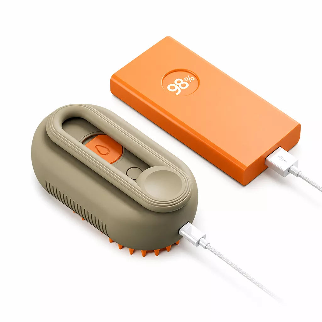 Rechargeable Pet Grooming Brush with Spray Function