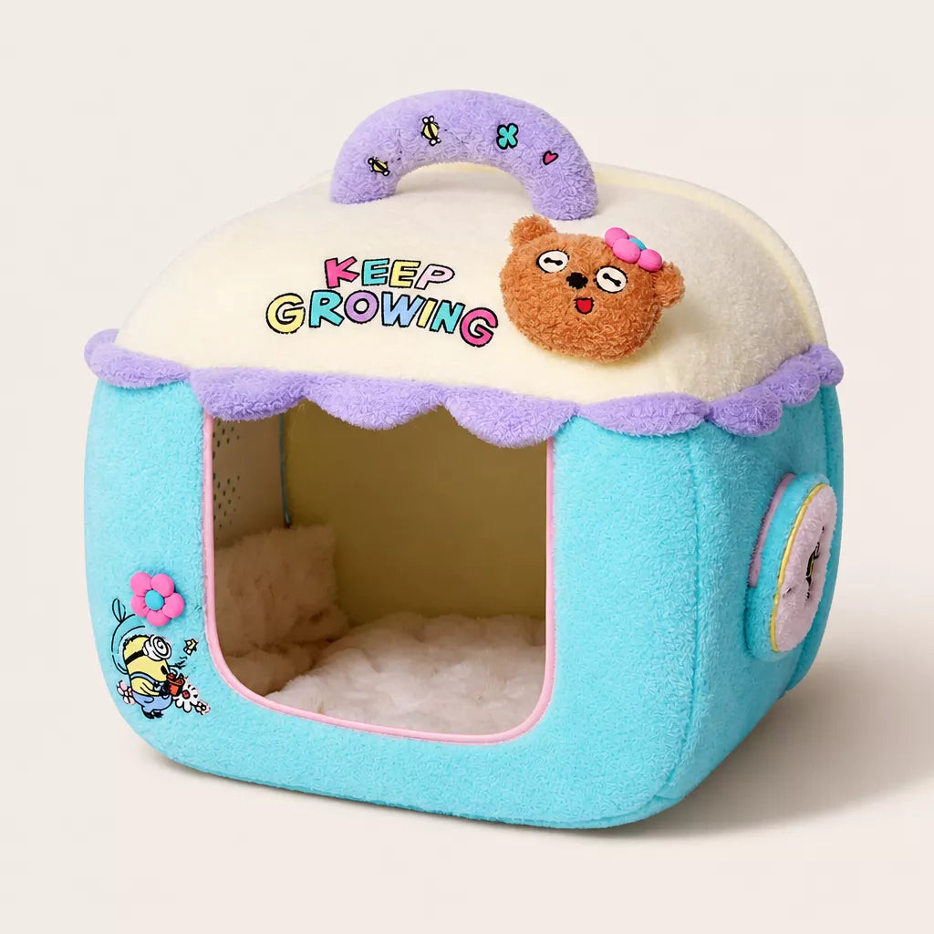 Corduroy Pet Bed with Removable Cover