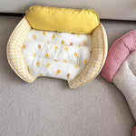 Reversible Curved Polyester Pet Bed for Small Dogs and Cats