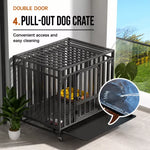 Metal Dog Crate with Waste Tray for Small to Large Dogs
