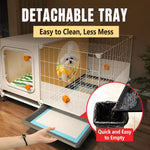 Small Dog Crate with Separate Rest and Potty Areas