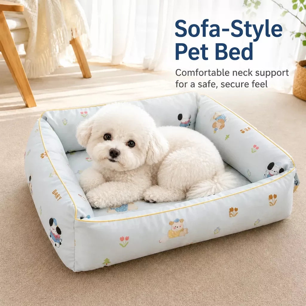 Washable Reversible Pet Bed for Small Dogs and Cats