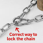 304 Stainless Steel Chain Dog Leash, Collar & Handle Set