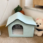 Enclosed Nylon Pet Bed for Cats and Dogs