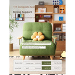 Fold-Out Sofa Bed with Scratch-Resistant Fabric and Solid Wood Legs mgj-0212-green