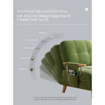 Fold-Out Sofa Bed with Scratch-Resistant Fabric and Solid Wood Legs mgj-0212-green