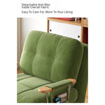 Fold-Out Sofa Bed with Scratch-Resistant Fabric and Solid Wood Legs mgj-0212-green