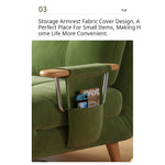 Fold-Out Sofa Bed with Scratch-Resistant Fabric and Solid Wood Legs mgj-0212-green