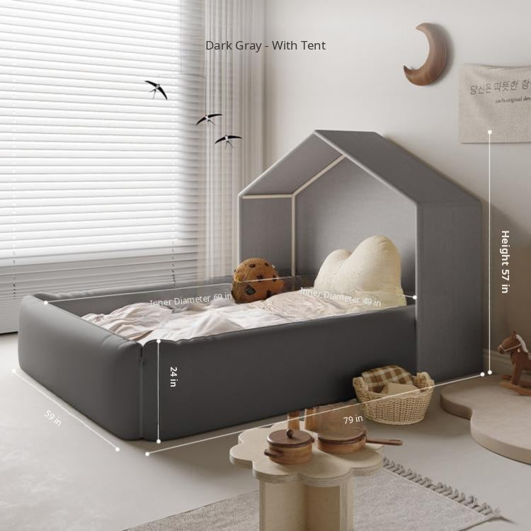 Modular Bed Rail Fence with Mattress & Tent, Anti-Collision Tent Bed Guard for Babies, Kids & Adults ml-0511-2