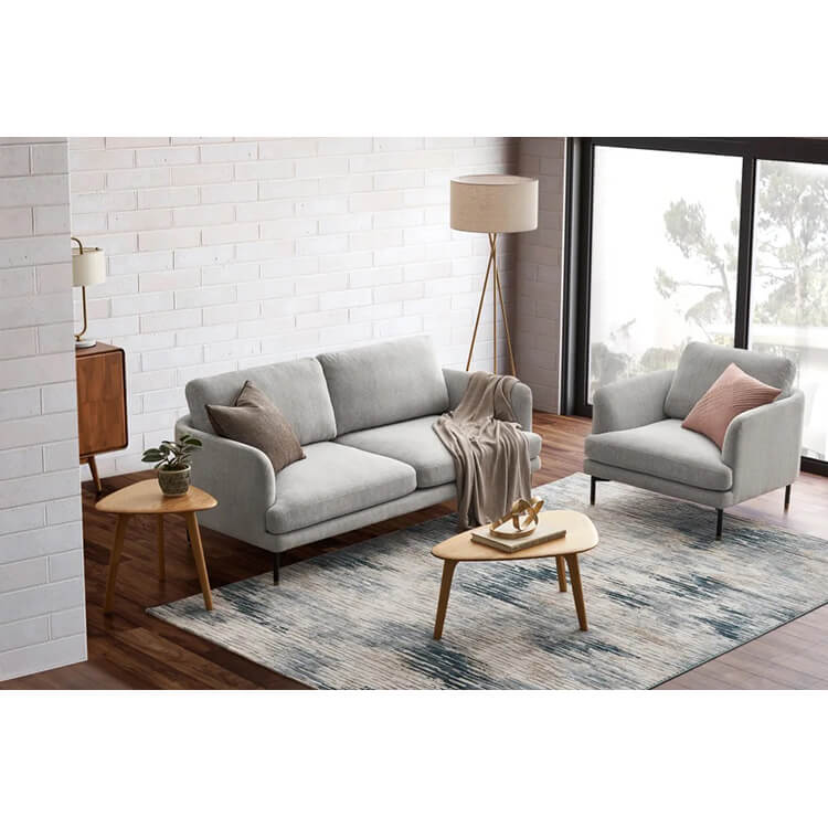 Stylish Light Gray Pine Fabric Sofa - Modern Comfort for Your Living Room mr-164