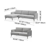 Stylish Light Gray Pine Fabric Sofa - Modern Comfort for Your Living Room mr-164