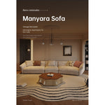 Minimalist French Cream Chenille Fabric Sectional Sofa for Living Room mxza-0207-48