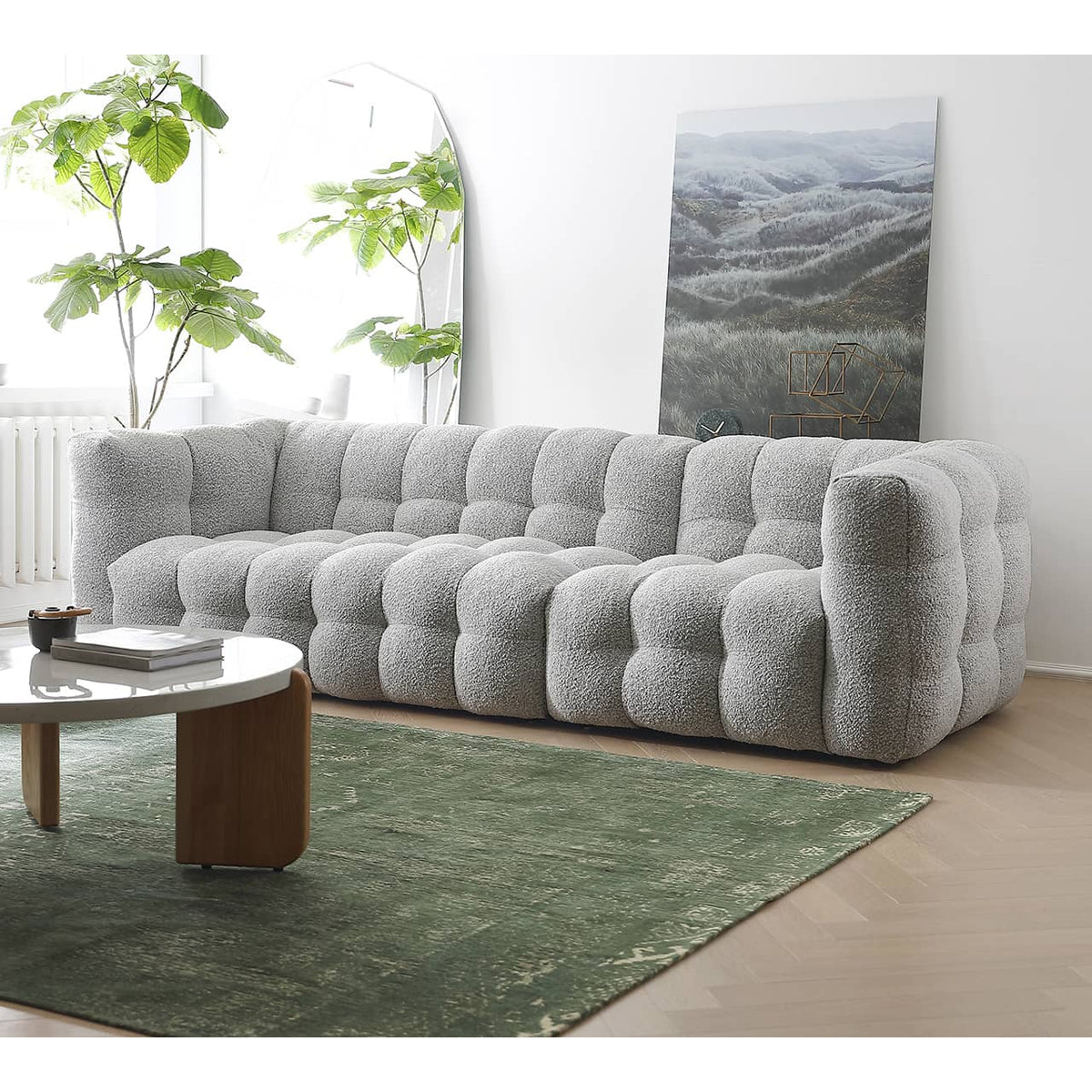 Light Gray Pine Sofa - Modern, Comfortable & Stylish Seating for Your Home my-344