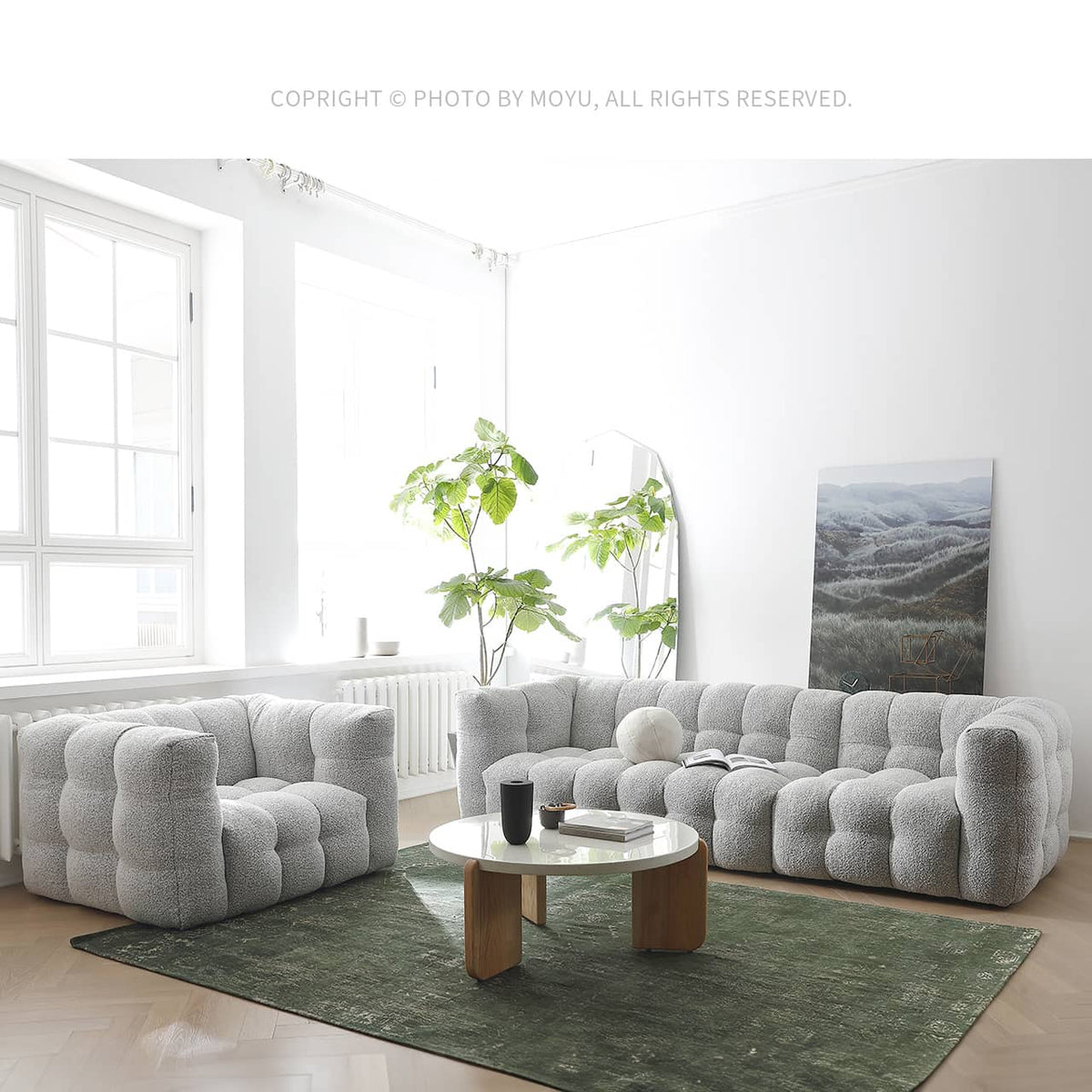 Light Gray Pine Sofa - Modern, Comfortable & Stylish Seating for Your Home my-344