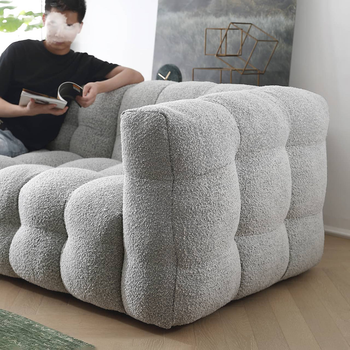 Light Gray Pine Sofa - Modern, Comfortable & Stylish Seating for Your Home my-344