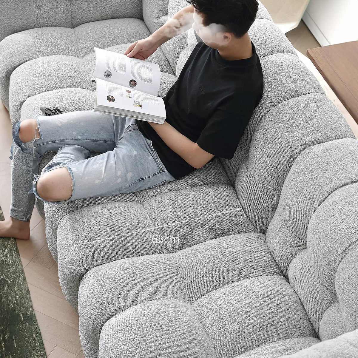 Light Gray Pine Sofa - Modern, Comfortable & Stylish Seating for Your Home my-344