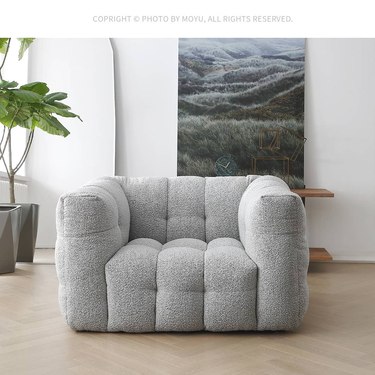 Light Gray Pine Sofa - Modern, Comfortable & Stylish Seating for Your Home my-344