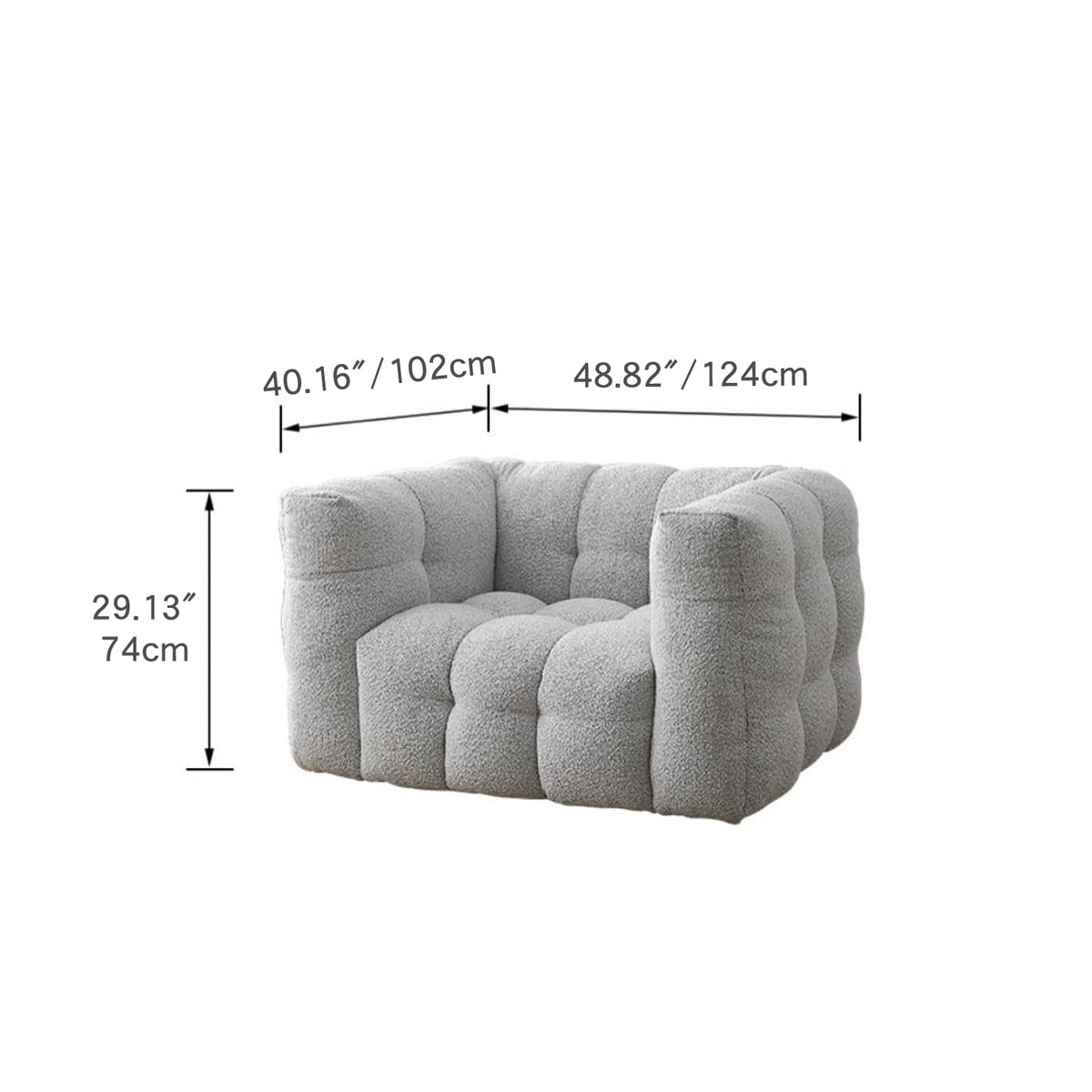 Light Gray Pine Sofa - Modern, Comfortable & Stylish Seating for Your Home my-344