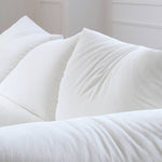 Luxurious White Pine Chenille Sofa with Plush Down Cushioning my-352