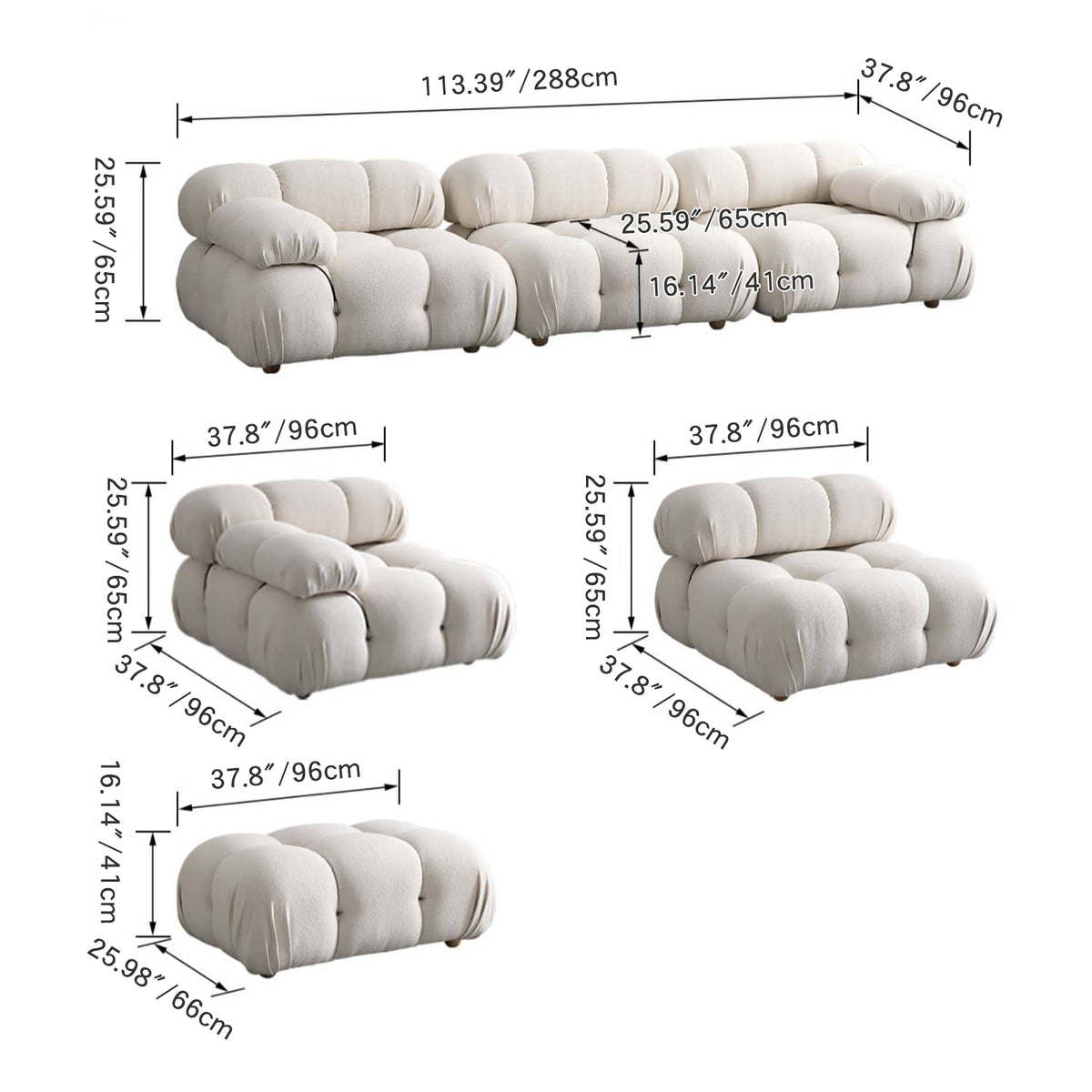 Luxurious White Pine Sofa - Elegant & Comfortable Living Room Furniture my-353