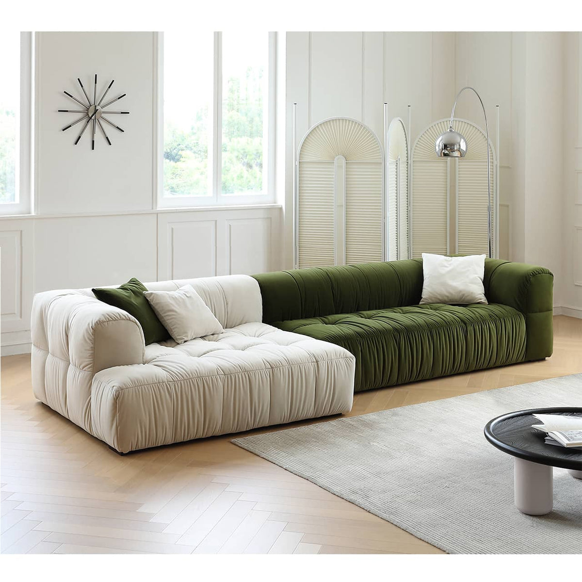 Premium Pine Suede Sofa - Luxurious Comfort & Stylish Design my-354