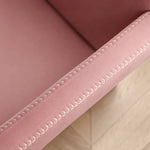 Luxurious Pink Pine Suede Chair - Stylish and Comfortable Seating my-356
